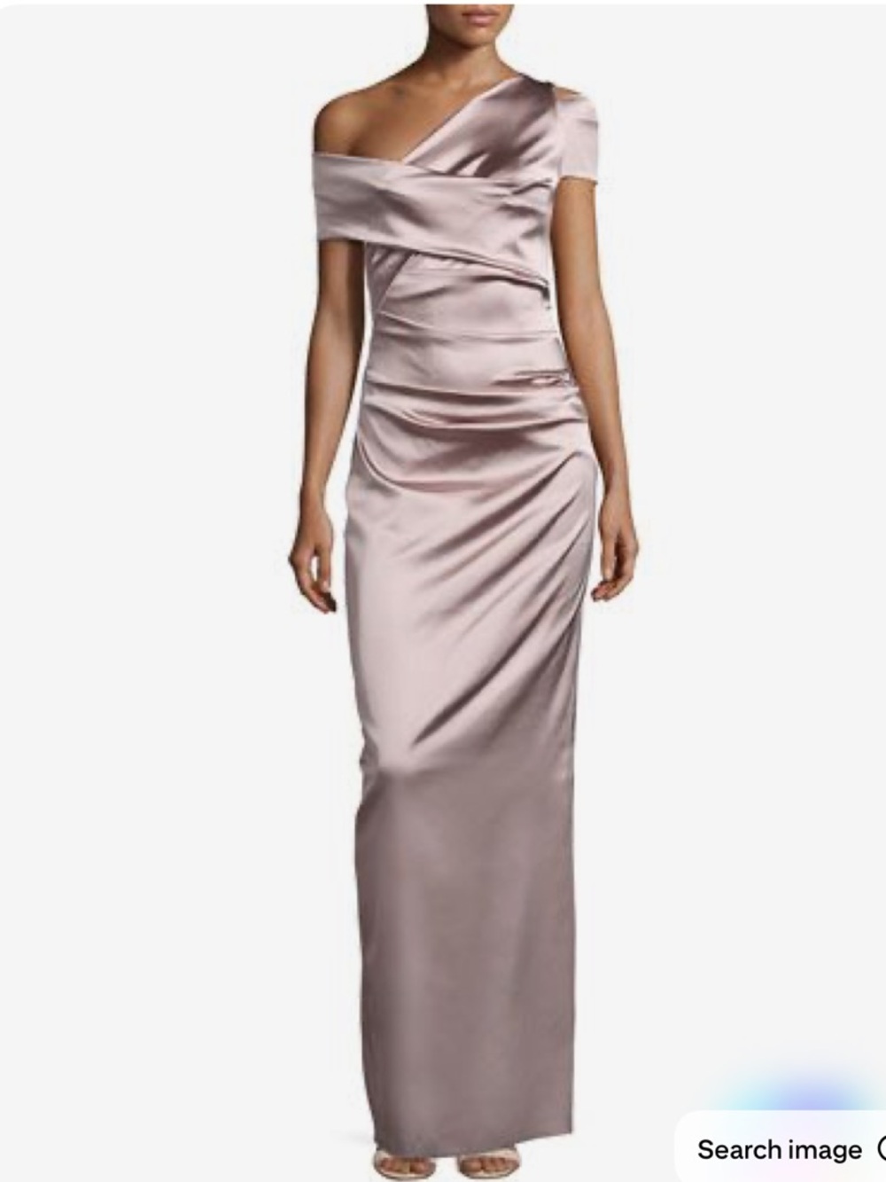 Talbot Runhof Moa Asymmetric One-Shoulder Satin Evening Gown Size 6